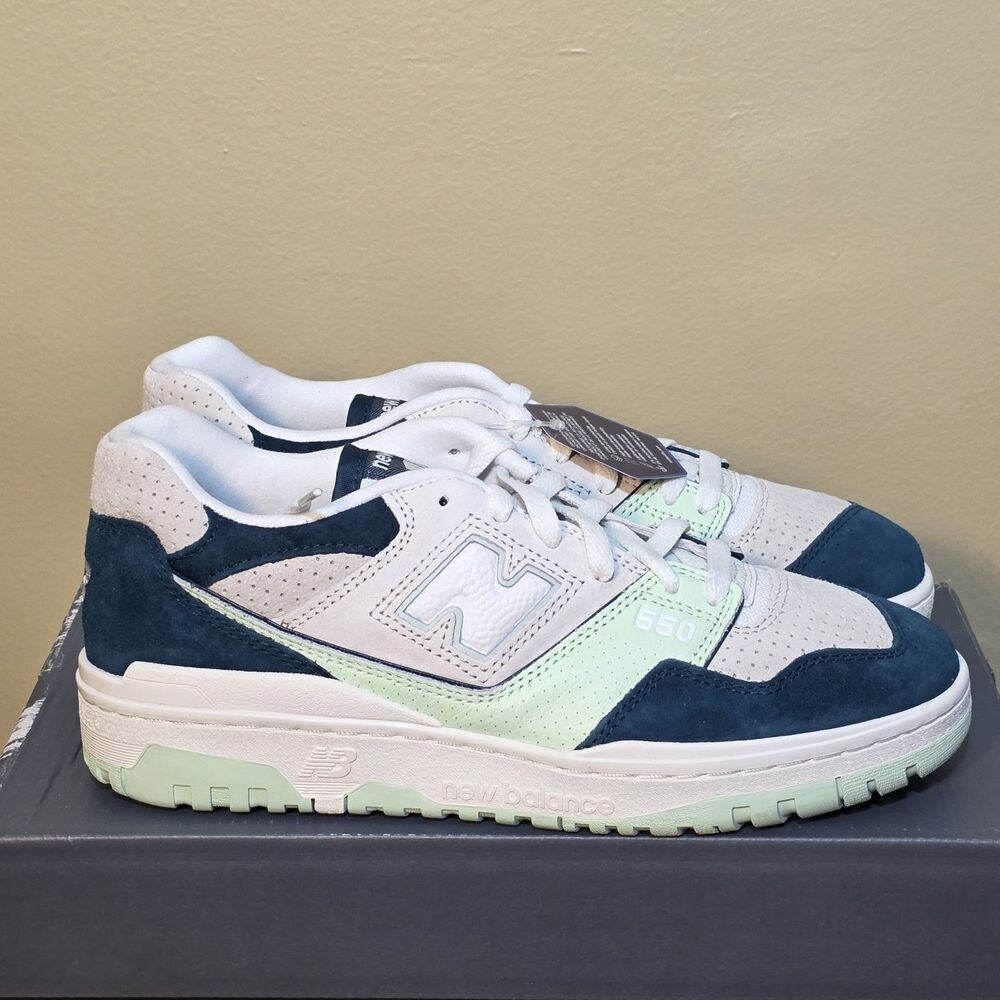 New Balance 550 Clay Ash Melon Water Green Gray Shoes BB550FLV Men's Size 9